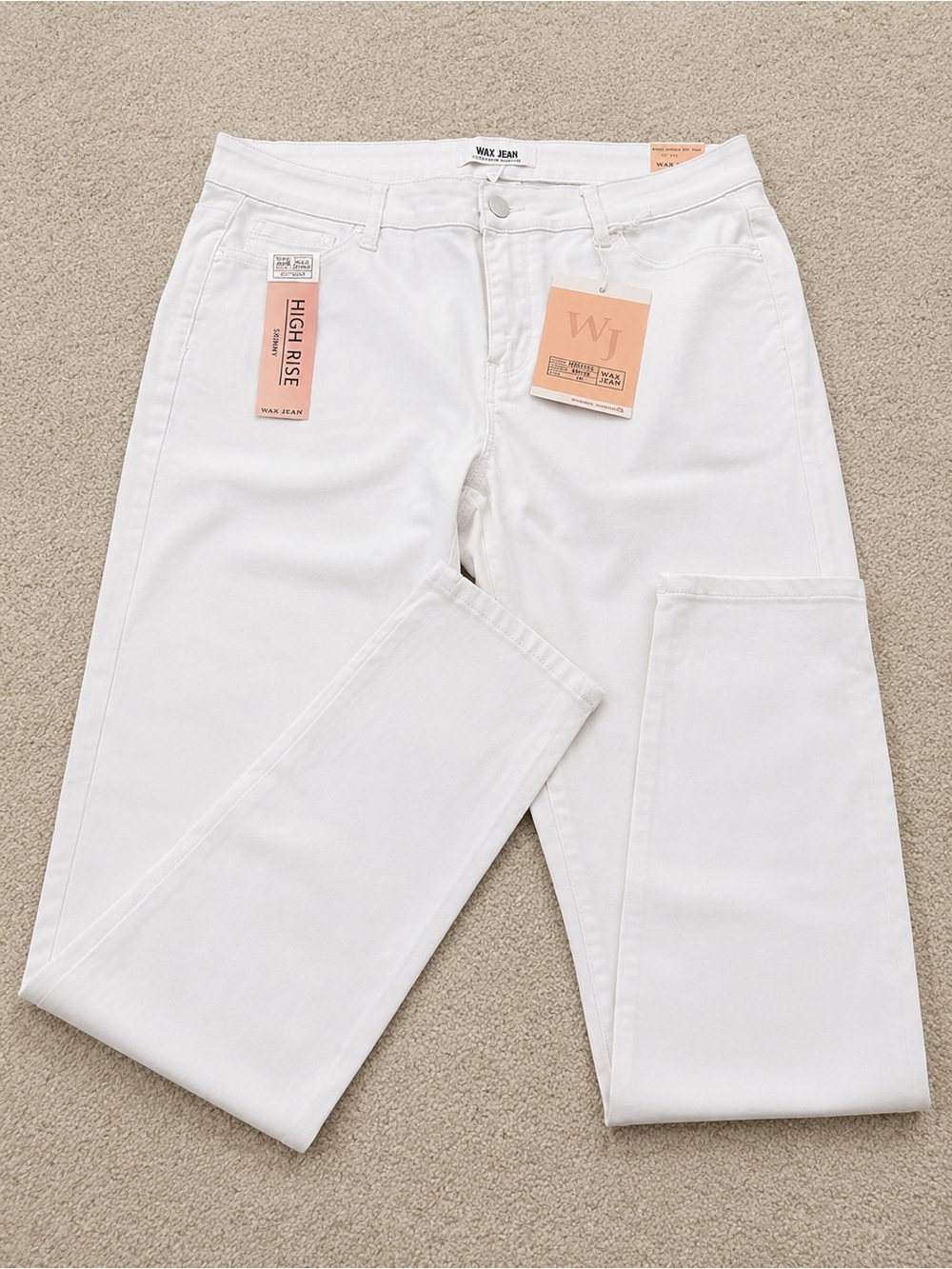 Wax Jean White High-Rise Skinny Jeans with Tags